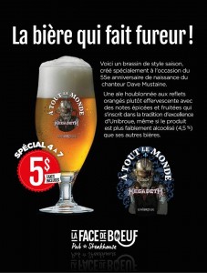 À Tout Le Monde, La bière Unibroue conçu pour Megadeth, la bière qui fait fureur!
