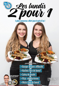 Voici nos petits LUNDIS 2 POUR 1!